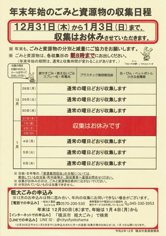 年末年始のゴミ
